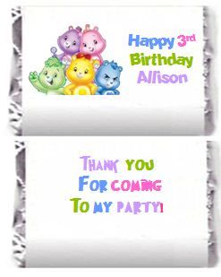 108 Carebears Birthday Party Candy Wrappers Favors
