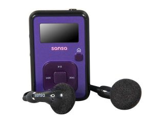 SanDisk Sansa Clip 1 0 Indigo Purple 4GB MP3 Player SDMX18R 004GI A57