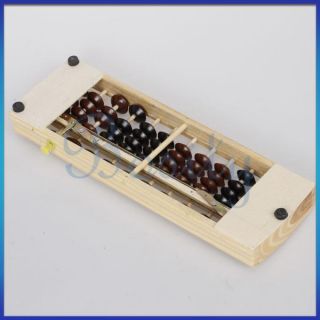 Classic Wooden Abacus Arithmetic Soroban Calculating Tool 12 Rods 