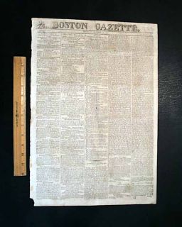 Trial of Aaron Burr Treason James Wilkinson Evidence 1807 Newspaper 