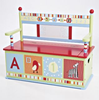 Cocalo Baby Alphabet Soup Kids Toy Box Bench Chest New