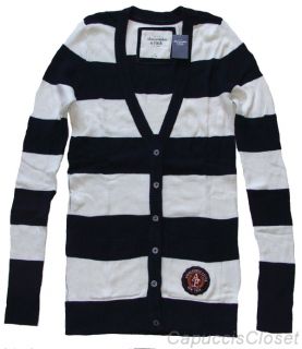 Abercrombie Fitch Womens Sweater Piper Cardigan Jumper Top Stripe Sz s 