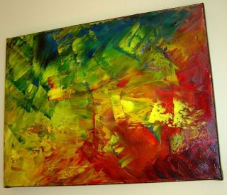   FINE ART ABSTRACT MODERN OIL KNIFE PAINTING CANVAS by Eugenia Abramson