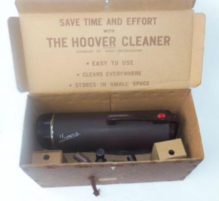 1940s Hoover Canister Vacuum Model 50 w/accessories NR