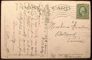 Absecon Lighthouse Atlantic City New Jersey NJ 1917 Postcard