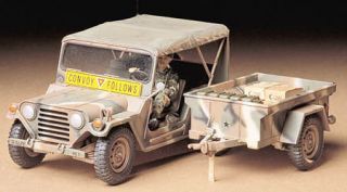 TAMIYA Military Kit 1:35 35130 U.S. Ford Mutt with M416 Trailer