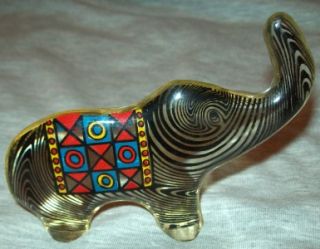 Vintage Abraham Palatnik Lucite Acrylic Figurine Elephant Sculpture 