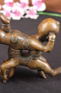 Original Acrobat Players Bronze Sculpture Statue Figure Figurine Art 