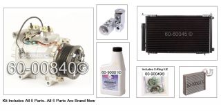Honda CRV 02 06 New AC A C Compressor Kit w Condenser and Evaporator 