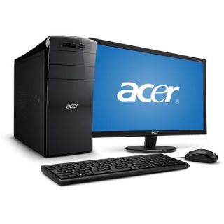 Acer AM3970G UW10P Desktop PC with 23 LED Monitor 1080p Bundle BNIB 