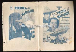 La Tierra Del Mariachi Raul de Anda Movie Herald 1938