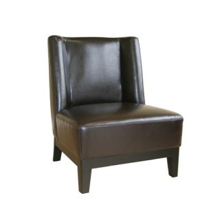   Interiors Cloten Leather Armless Accent Chair A 179 J001 Brown