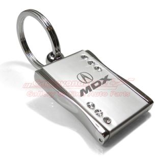 Acura MDX Clear Crystals Photo Frame Key Chain Keychain Key Ring Free 