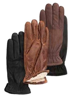 Mens Jackaroo Sheepskin Leather Gloves with Microfleece Lining by 