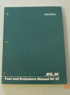 96 97 Acura SLX Isuzu Trooper Fuel Emissions Repair Manual Book