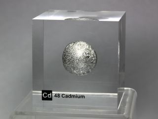 Acrylic Element Block Cadmium Display Sample Museum Quality