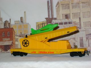 AHM Firefox Op Catapult Car with Airplane HO Scale Train RARE Mint 