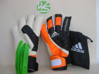 NEW ADIDAS Fingersave Allround Goalkeeper Gloves Black warning size 7 