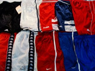 Soccer running athletic Shorts Nike, Adidas, Kappa, Diadora   lot of 