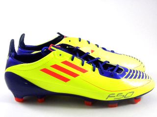 Adidas F50 Adizero TRX FG Neon Yellow Purple Soccer Futball Cleats 