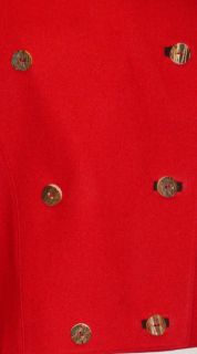 Admont Red Wool Gorsuch Short Dress Jacket Coat 46 12 M