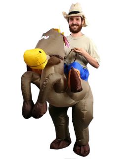 Inflatable Horse Riding Cowboy Halloween Costume Adults