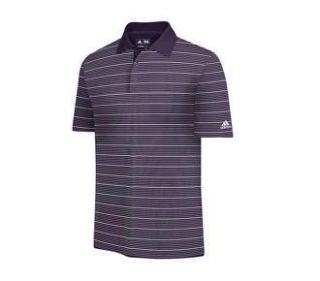 Adidas Climalite Two Color Stripe Polo Golf Shirt mens medium NEW