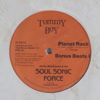 AFRIKA BAMBAATAA & SOUL SONIC FORCE Planet Rock TOMMY BOY 12 first 