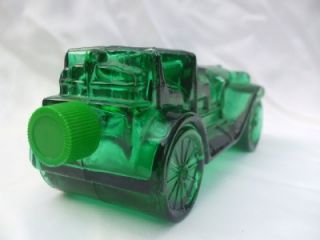 avon green glass car bottle wild country aftershave