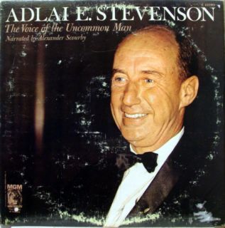 ADLAI STEVENSON voice of the uncommon man LP Mint  E 4329 D w/Insert 
