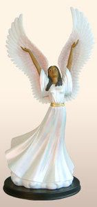African American Figurine Exalt His Name Religious Angels