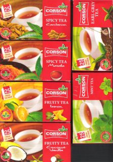 Mauritian Corson Black Tea Bags x25 9 Varied Flavours