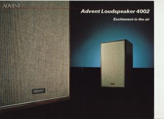 Advent Original 4002 Speaker Brochure 1975