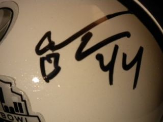 Ahmad Bradshaw Autographed Hand Signed Super Bowl XLVI Mini Helmet COA 