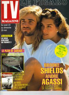 Brooke Shields Andre Agassi French Le Figaro TV Magazine 5 21 94 Love 