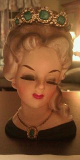   , Vintage and Rare Inarco 1964 Lady Aileen Head Vase E1756 5 3/4