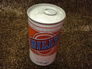 Vintage BILLY Beer Can from the 70s, Steel, Pull Tab, Bottom opened 