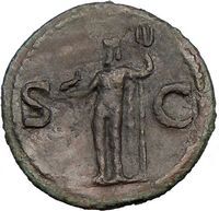 Marcus Vipsanius Agrippa Augustus General 37AD Ancient Roman Coin 