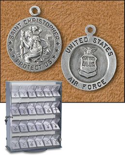 Thomas More designs Saint Christopher U.S. Air Force Sterling Silver 