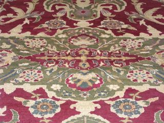 14x17 Antique 1900 Agra Oriental Hand Knotted Wool Area Rug Carpet 