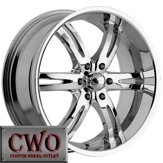 20 Chrome Akuza Dominion Wheels Rims 6x139 7 6 Lug Tahoe Escalade 