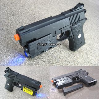 New Airsoft Spring Handgun Pistol Air Soft Toy Gun w Laser Light BBS 