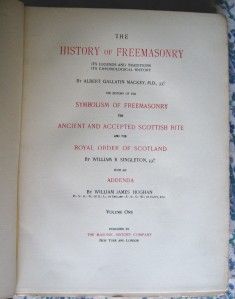 History of Freemasonry Mackey Fine 7 Vol Full Set Color Plates RARE 