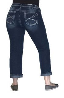 Silver Jeans Womens Akio Capri Pants Jeans Size 24