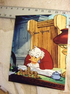 Autographed Alan Young Disney Voice Scrooge McDuck Mickey Christmas 
