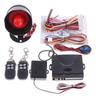 Car Alarm Security System 1 Way Car Alarm Protection with 2 Remote 
