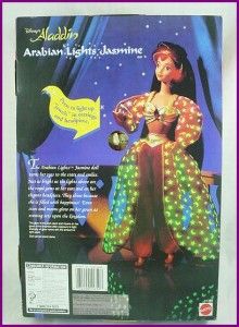 RARE Arabian Lights Jasmine Aladdin Doll Mattel New Barbie Size