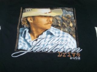 Alan Jackson Drive Tour 2002 Shirt Medium Country Music Concert Vtg 