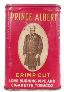 Vintage Prince Albert Cigarette Tobacco Tin Crimp Cut Long Burning 