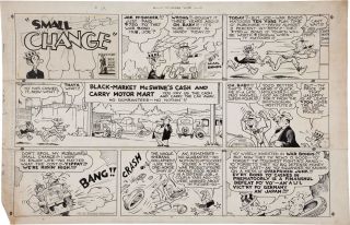 Al Capp Small Change Sunday Comic Strip Original Art U s Treasury 1944 